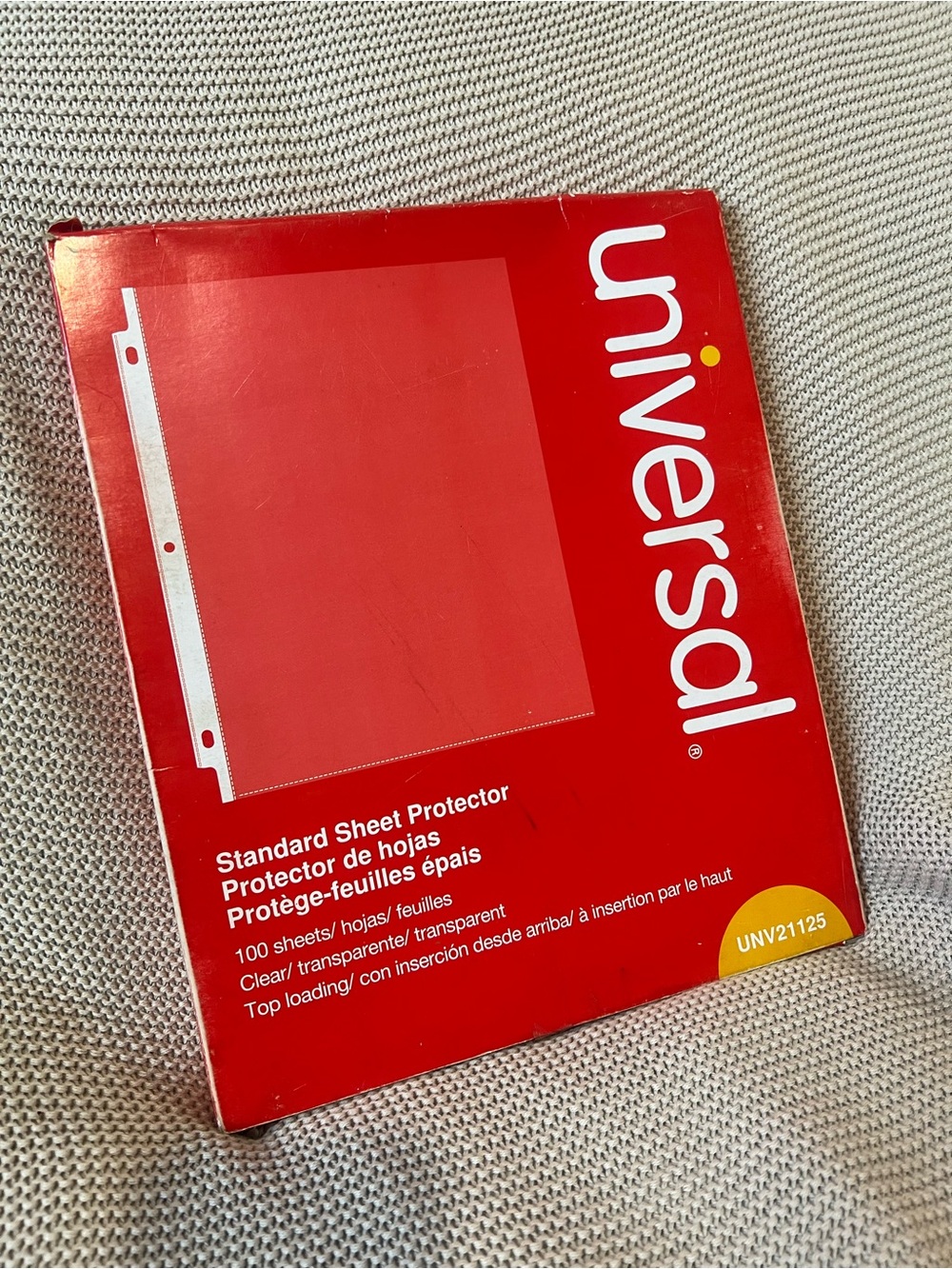 Universal Clear Sheet Protectors – 100 Pack – New/Unused